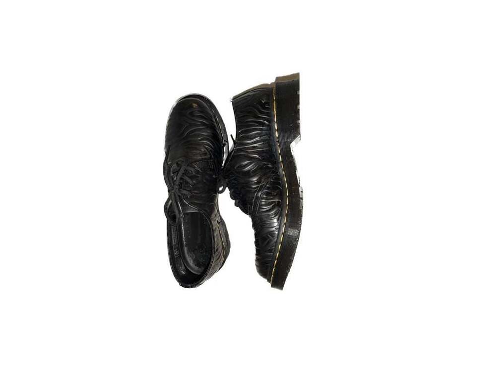 1461 Zebra Emboss Smooth Leather Oxford Shoes in Black